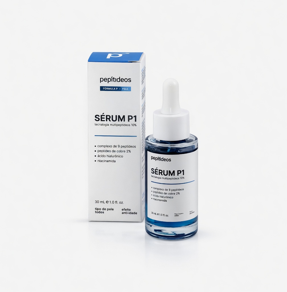 Sérum P1 — caixa e frasco
