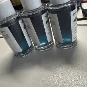 Quatro frascos do Sérum P1 enfileirados — review P.
